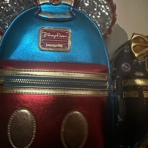 Loungefly Metallic Blue and Red Backpack